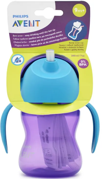 Cana cu pai pentru fetite +9 luni, 200ml, Philips Avent