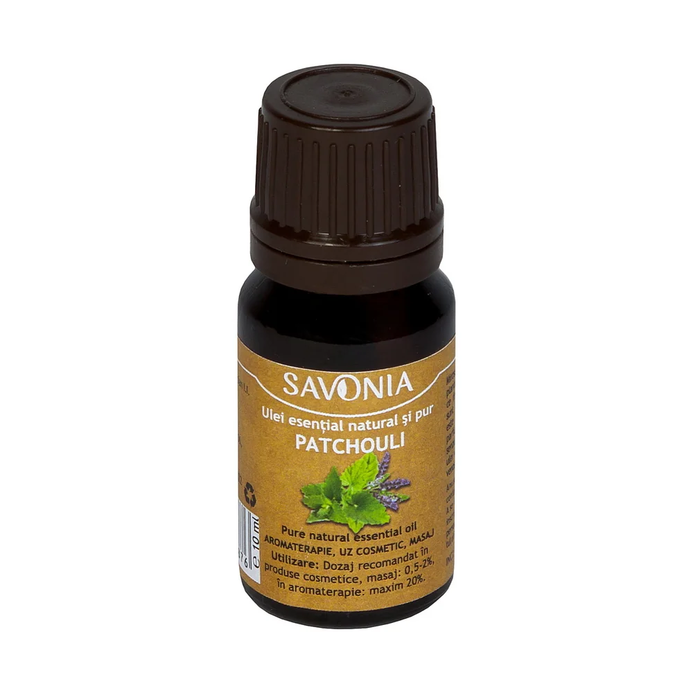 Ulei esential natural si pur de patchouli, 10ml, Savonia