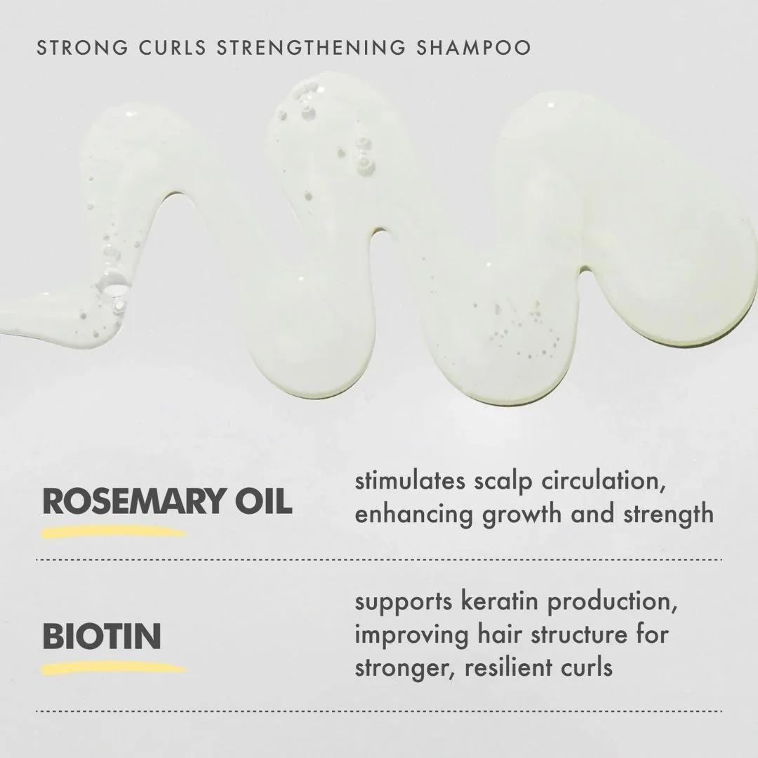 Sampon fortifiant cu ulei de Rozmarin pentru parul cret Strong Curls, 250ml, Umberto Giannini 