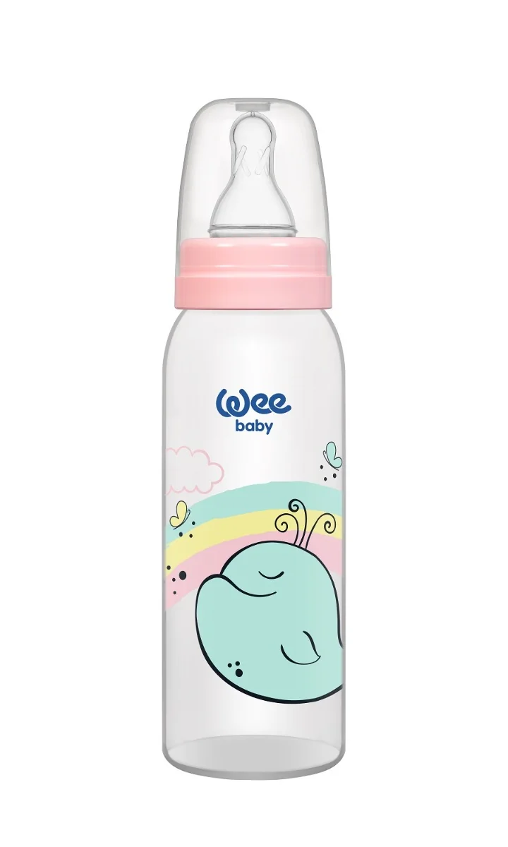 Biberon cu tetina rotunda, 250ml, Wee Baby