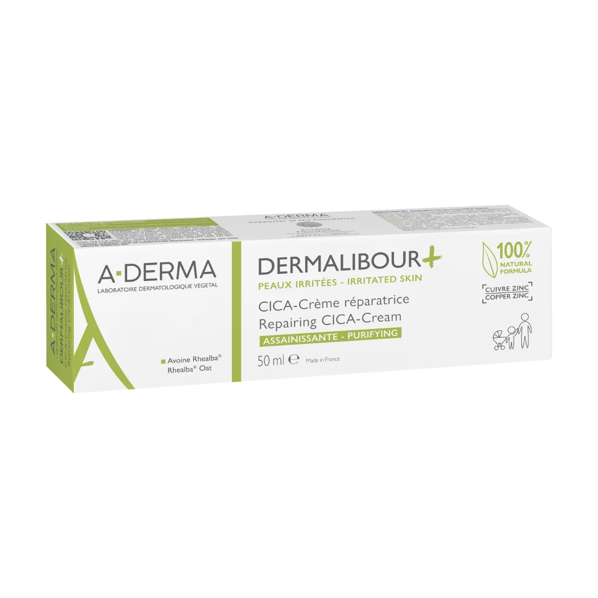 Crema reparatoare pentru piele iritata Dermalibour + Cica, 50ml, A-Derma
