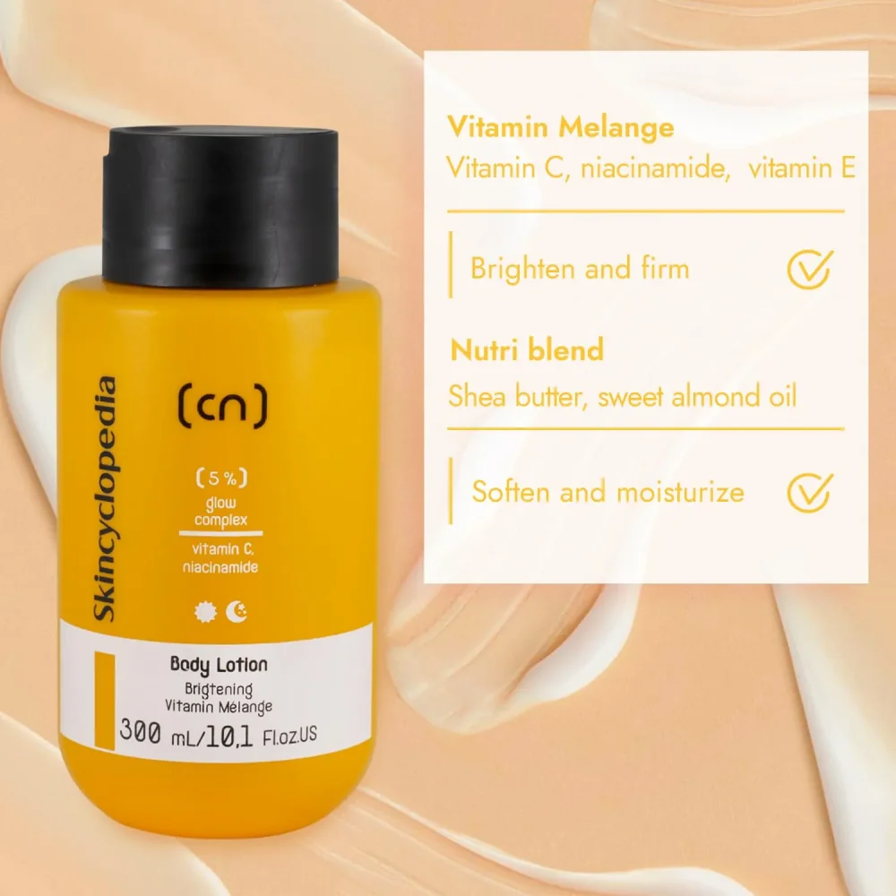 Lotiune de corp cu 5% complex de luminozitate, 300ml, Skincyclopedia