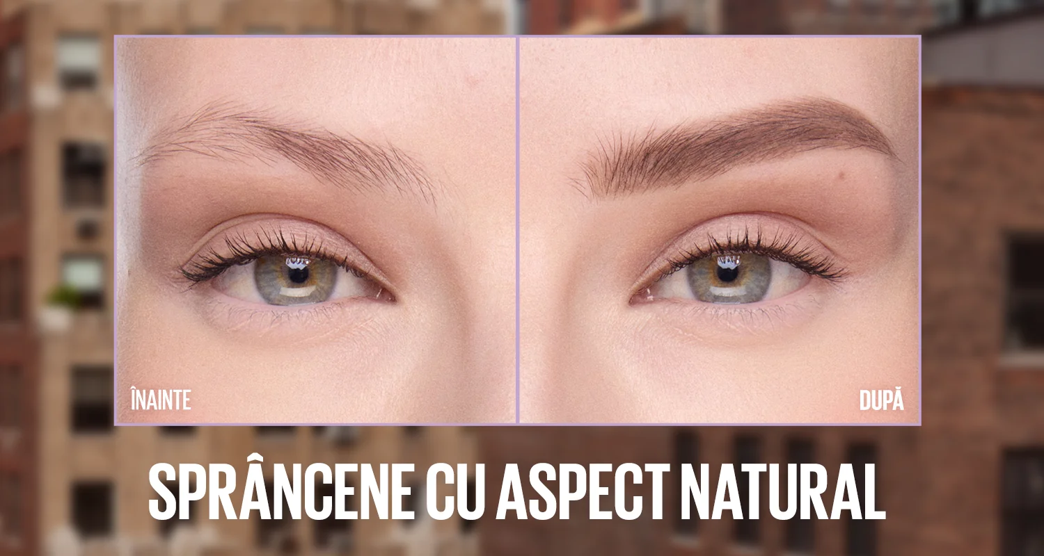 Maybelline Quick Shaper, sprancene cu aspect natural inainte si dupa aplicare. Maybelline Quick Shaper, sprancene cu aspect natural inainte si dupa aplicare.