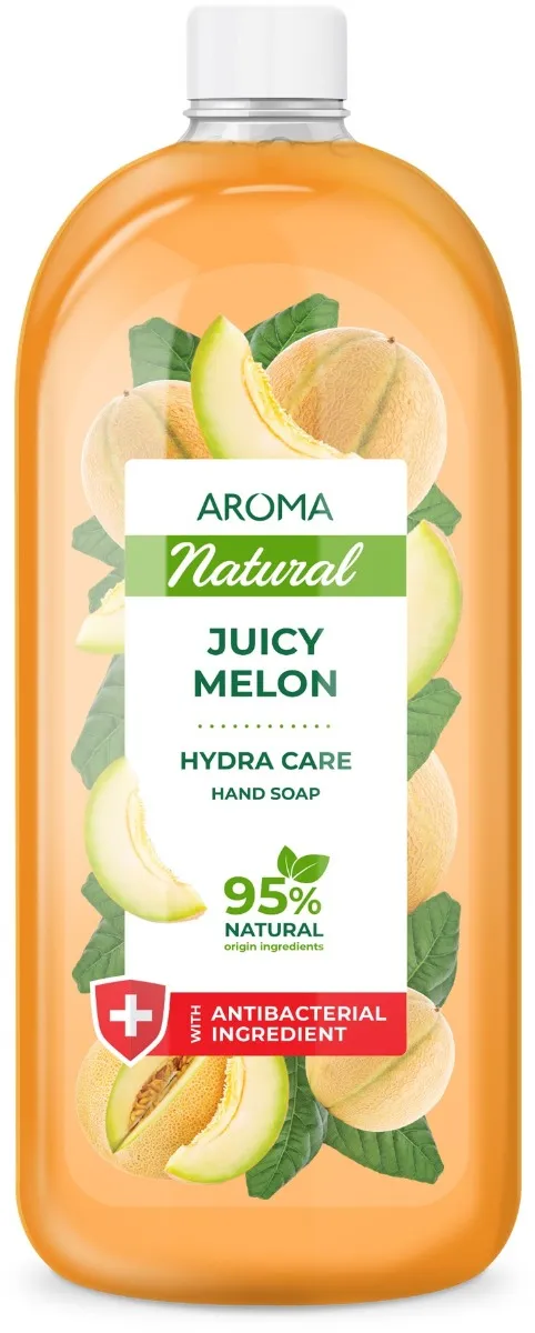 Rezerva sapun lichid Juicy Melon Natural, 900ml, Aroma