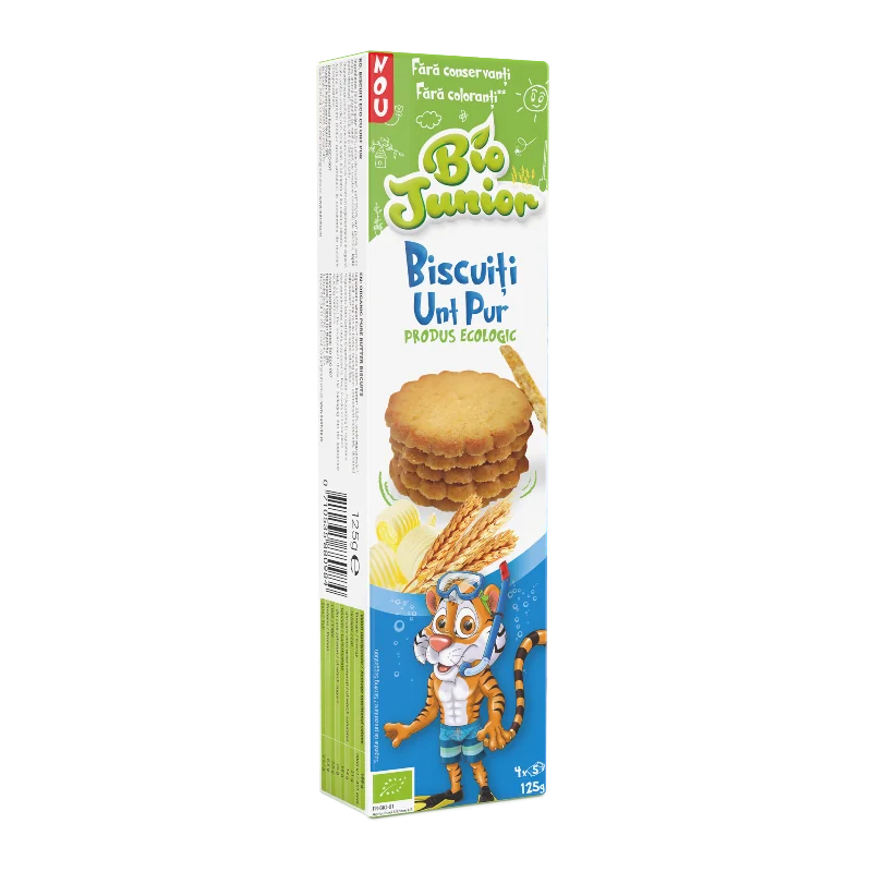 Biscuiti cu unt pur Bio, 125g, Bio Junior