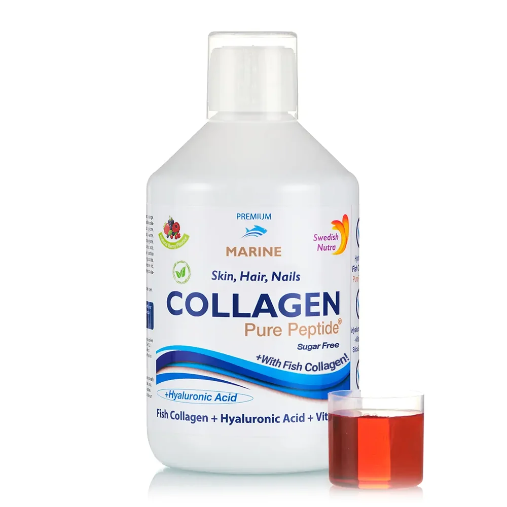 Colagen Lichid Marin Hidrolizat Tip 1 si 3 10000mg, 500ml, Swedish Nutra