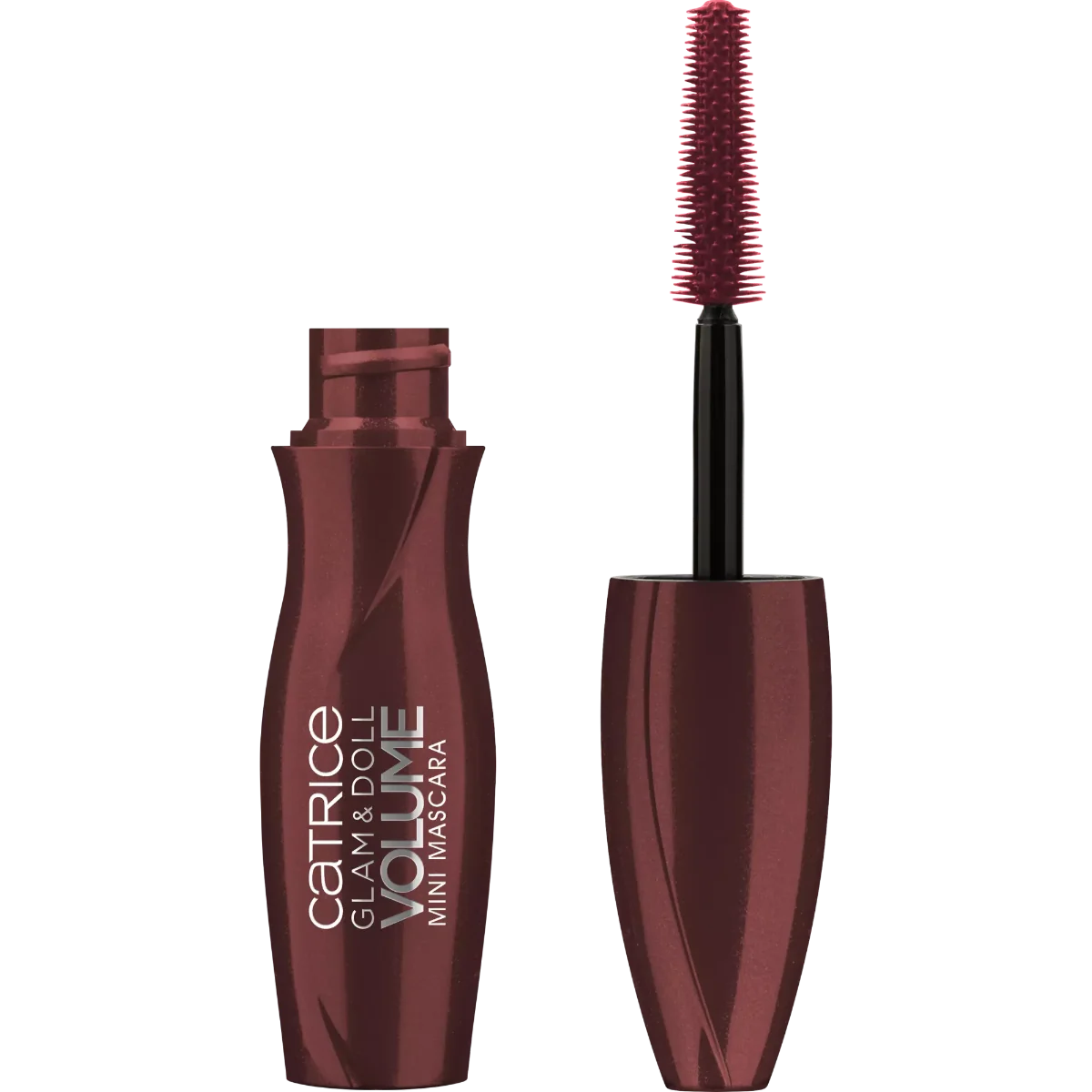 Mini rimel pentru volum Burgundy Eternal Red Glam&Doll, 5.5ml, Catrice