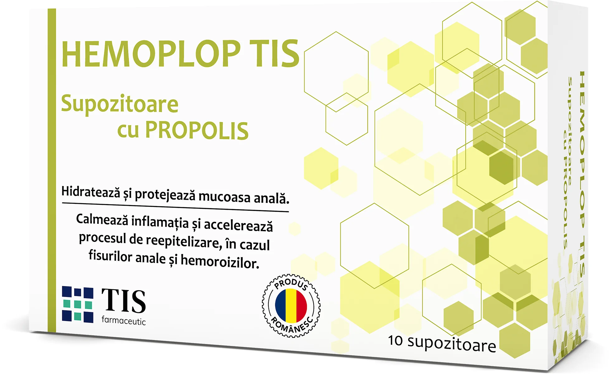 Supozitoare cu propolis Hemoplop Tis, 10 bucati, Tis Farmaceutic