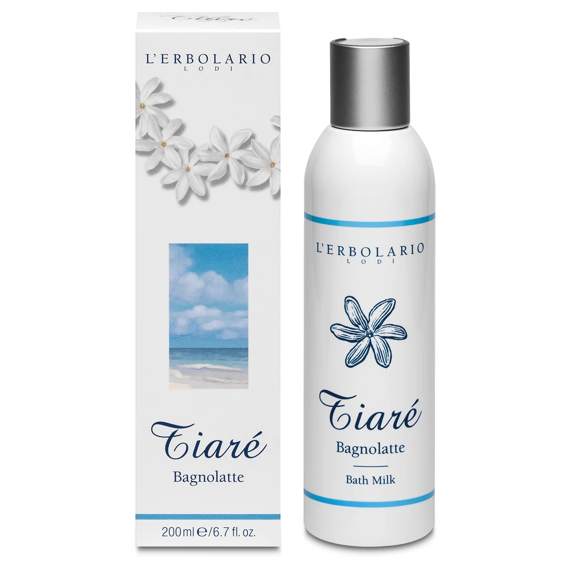 L'Erbolario Tiare Lapte de baie, 200ml