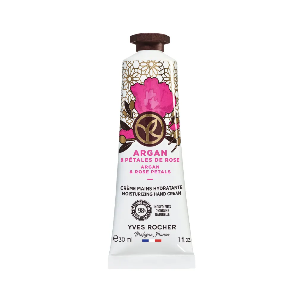 Creme pentru maini cu argan si trandafir bio, 30ml, Yves Rocher 