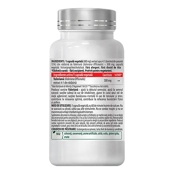 Extract de Valeriana 500mg, 30 capsule, Cosmopharm