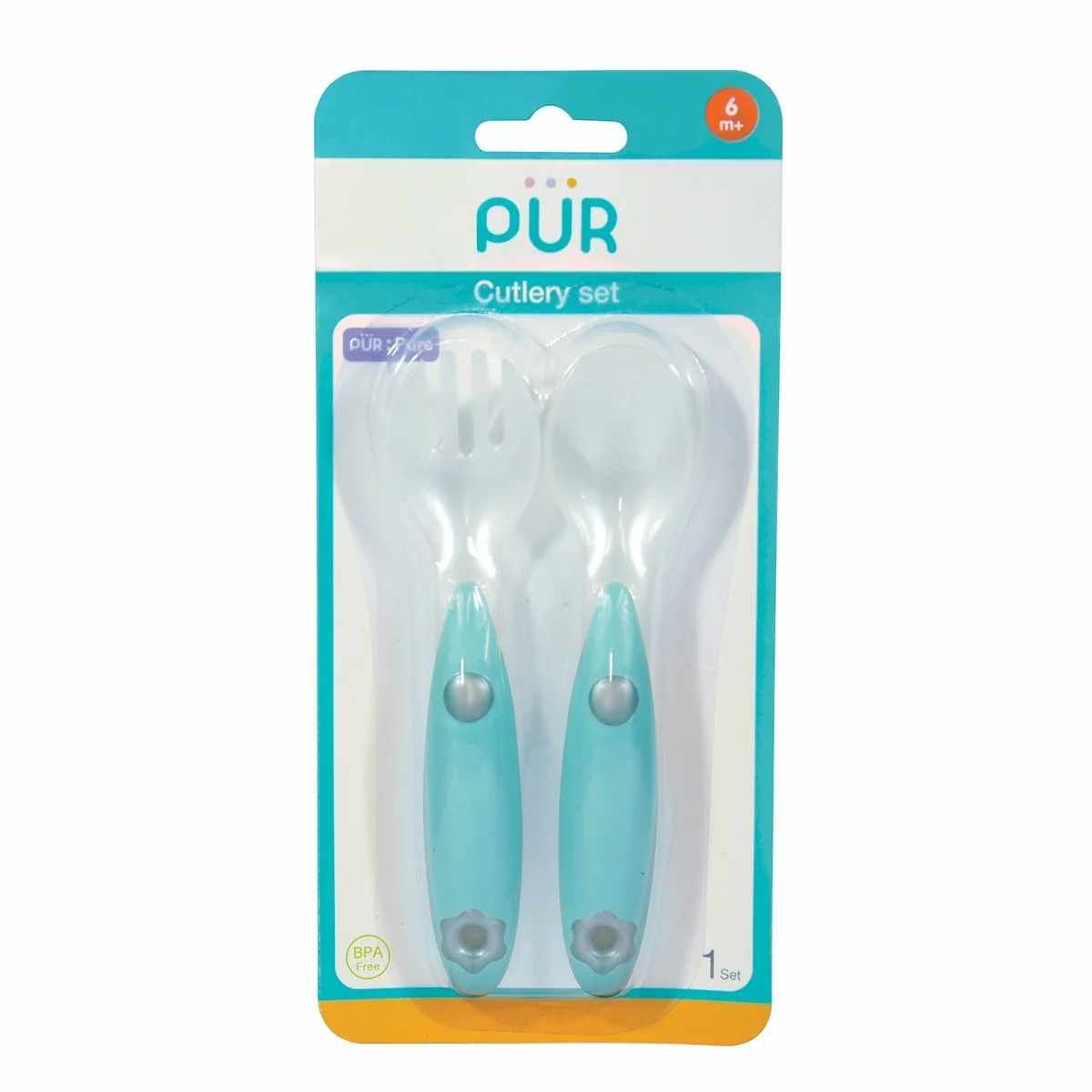 Set tacamuri furculita si lingura Verde, 1 bucata, PUR