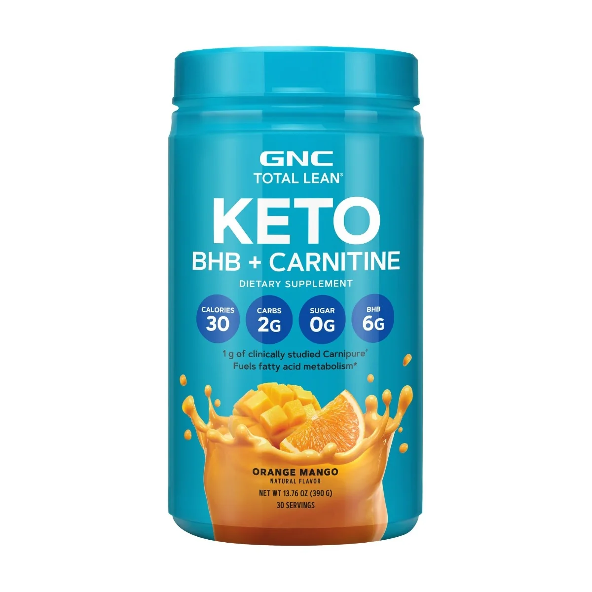 BHB si Carnitina cu aroma de portocale si mango Total Lean, 390g, GNC