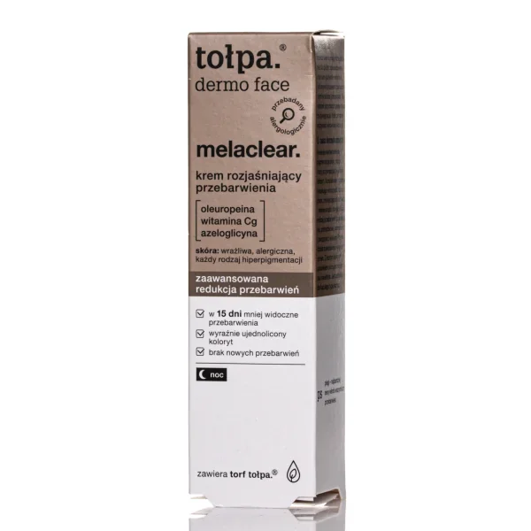Crema depigmentanta pentru pete pigmentare noapte Dermo Face Melaclear, 40ml, Tolpa