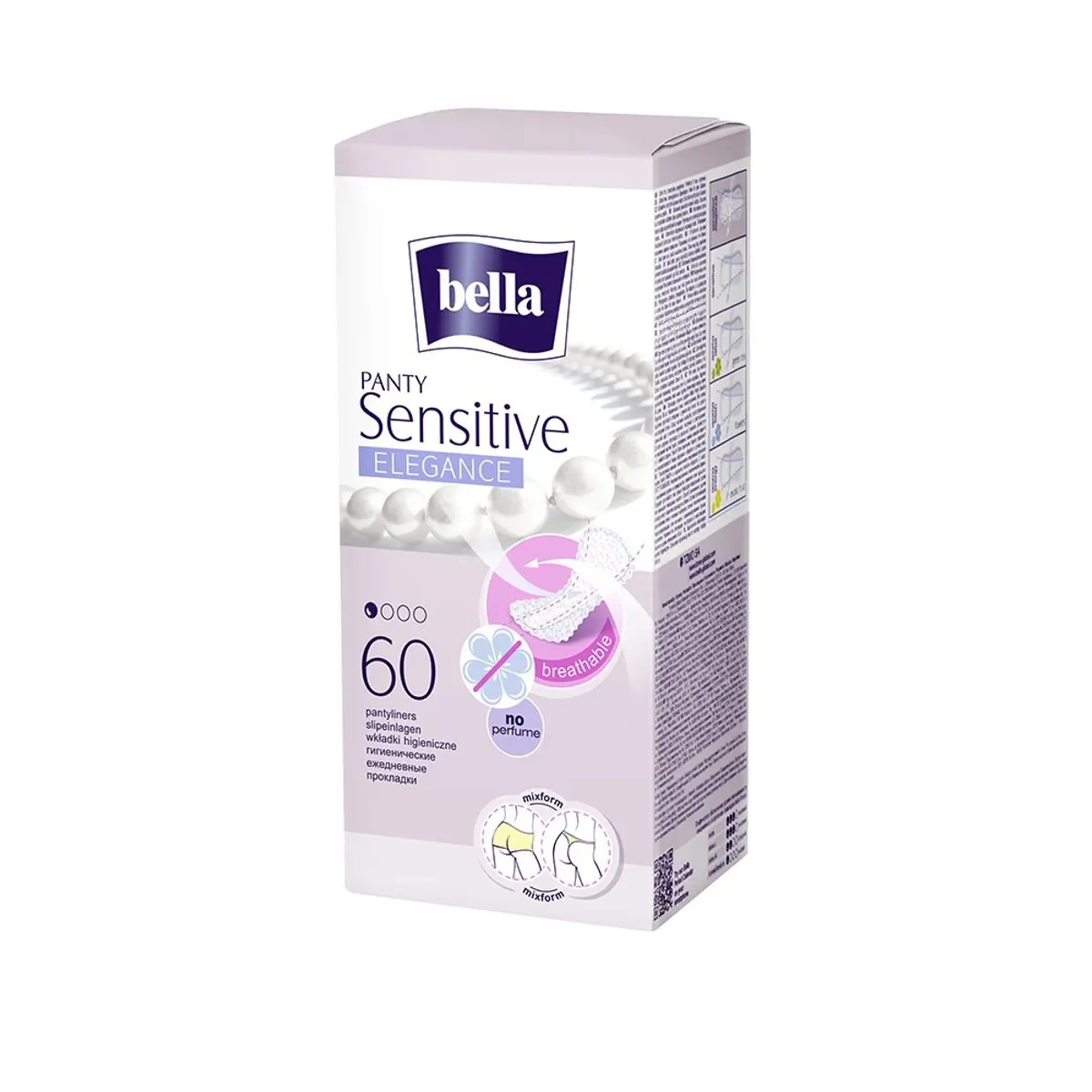 Absorbante zilnice Panty Sensitive Elegance, 60 bucati, Bella