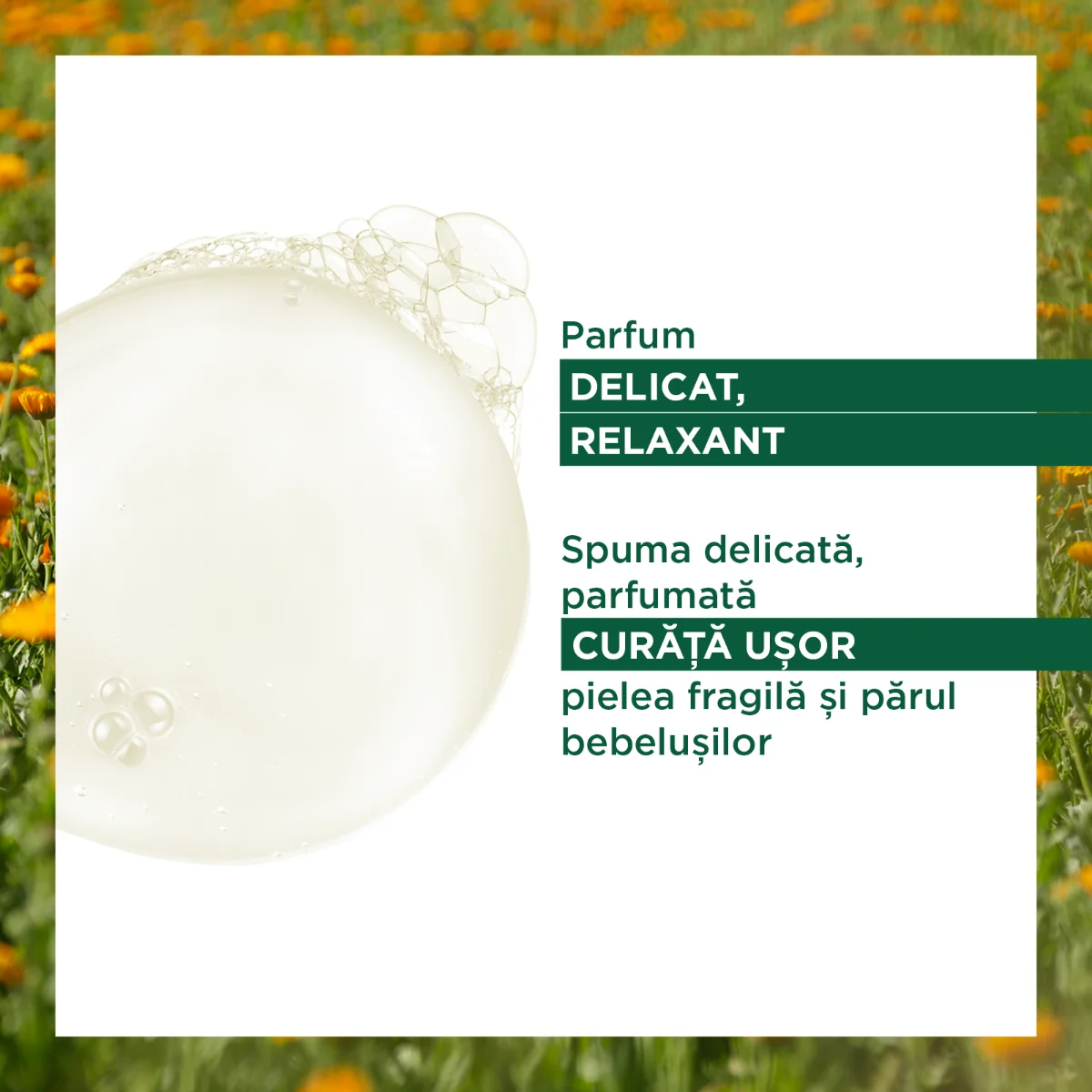 Gel spumant pentru curatare delicata, 500ml, Klorane Bebe