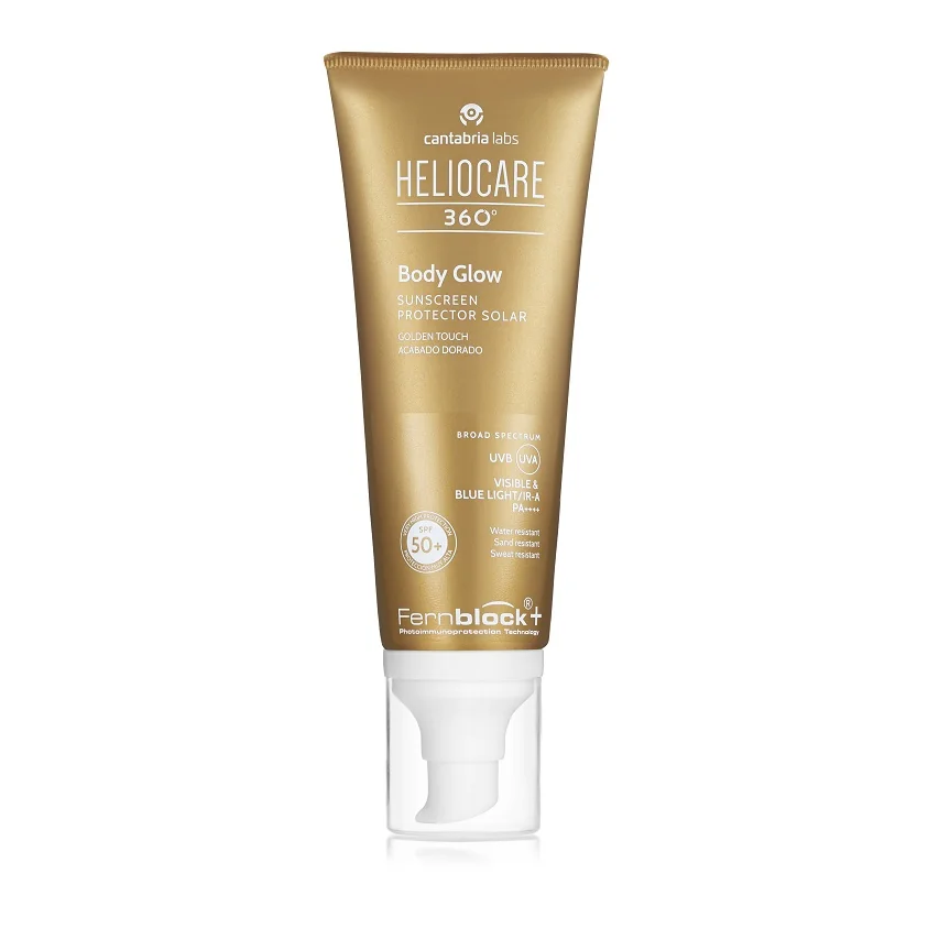 Ulei gel protectie solara SPF50+ Heliocare 360° Body Glow, 100ml, Cantabria Labs