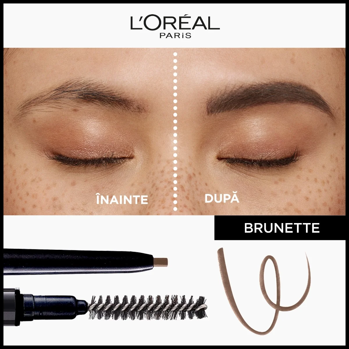 Creion pentru sprancene cu varf ultra-precis Infaillible 24H Brows Light Brunette, 5g,  L'Oreal Paris