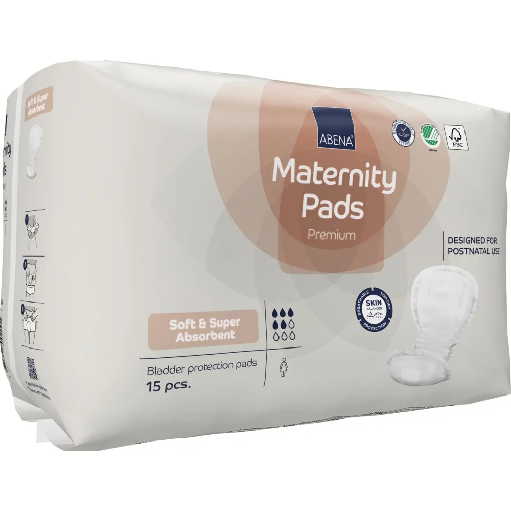 Absorbante post natale Maternity cu absorbtie 825ml, 15 bucati, Abena