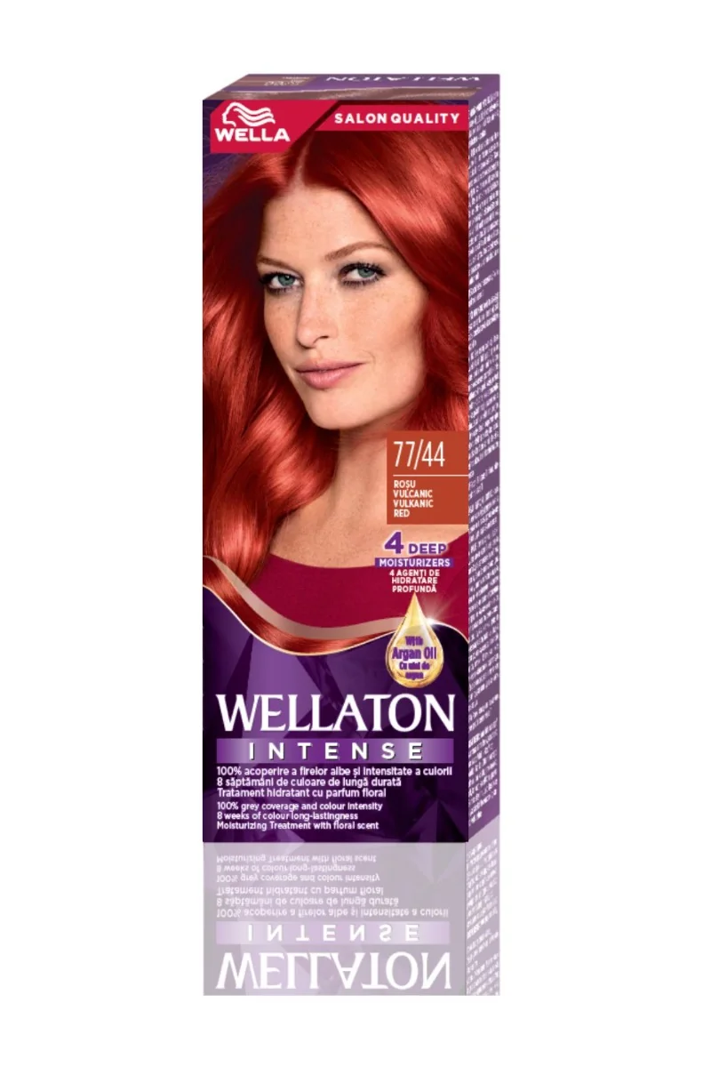 Vopsea de par permanenta Rosu Vulcanic 77.44 Wellaton, 110ml, Wella