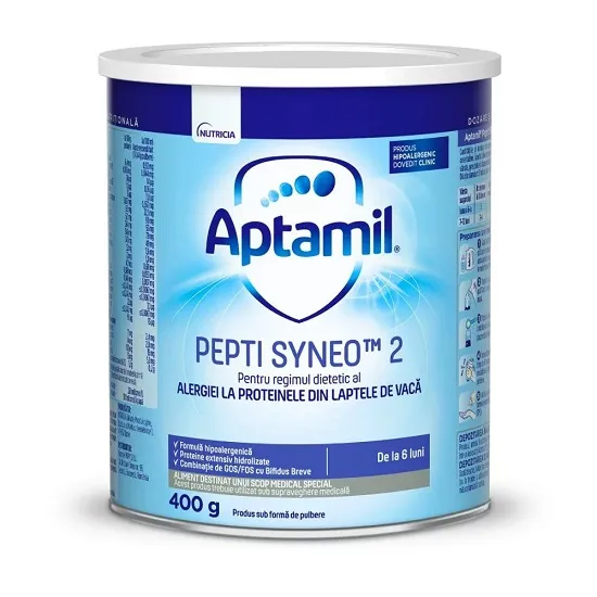 Lapte praf 6-12 luni Pepti Syneo 2, 400g, Aptamil