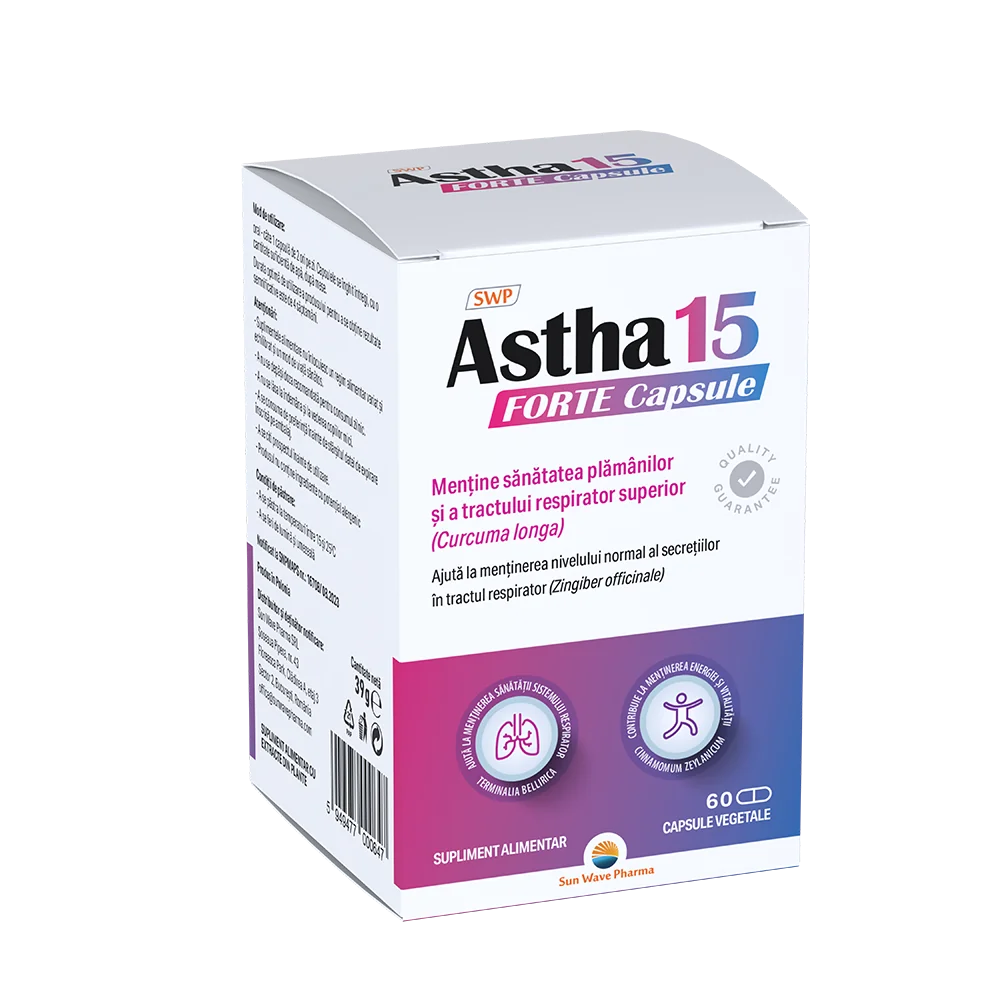 Astha 15 Forte, 60 capsule vegetale, Sunwave Pharma