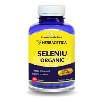 Seleniu Organic, 120 capsule, Herbagetica 