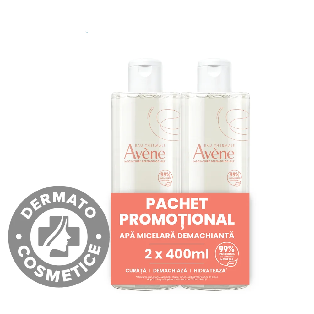 Pachet Apa micelara demachianta, 2 x 400ml, Avene