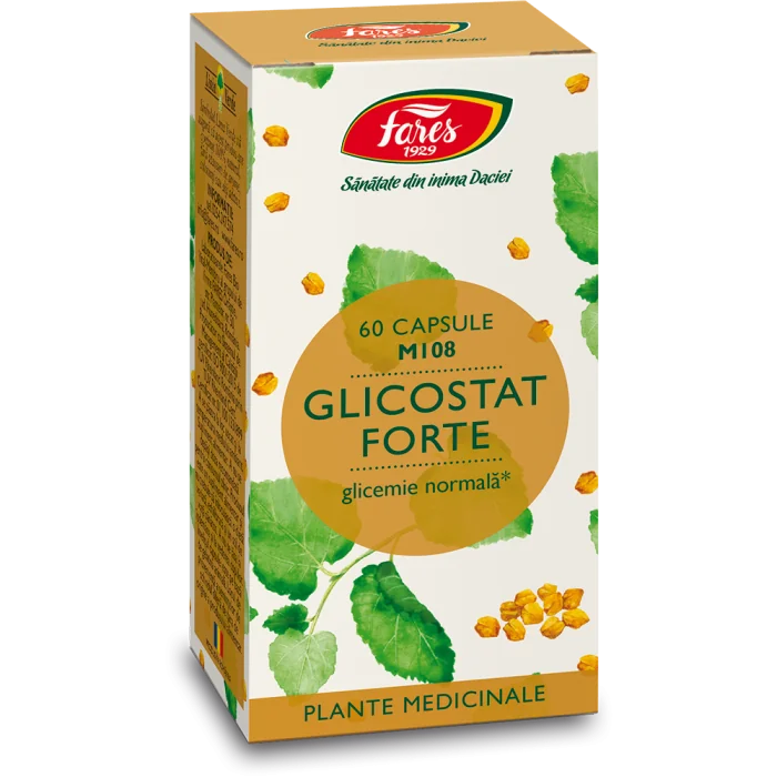 Glicostat Forte M108, 60 capsule, Fares