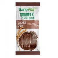 Rondele din grau cu glazura de cacao, 66g, SanoVita