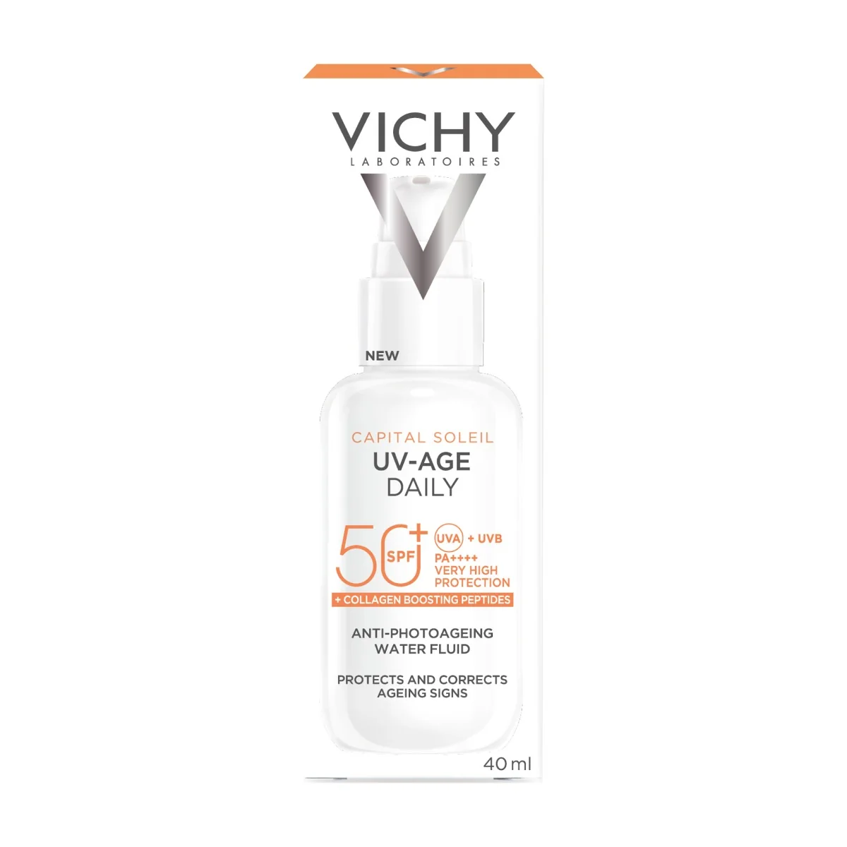 Fluid apos anti-fotoimbatranire cu SPF50+ Capital Soleil UV-AGE DAILY, 40ml, Vichy