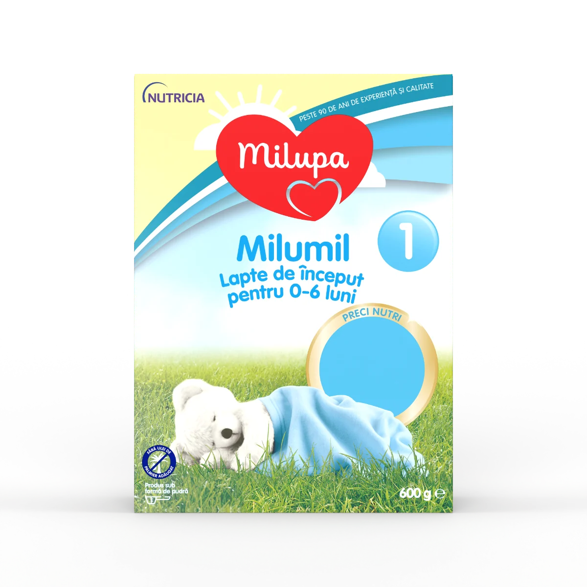 Lapte pentru inceput 0-6 luni Milumil 1, 600g, Milupa