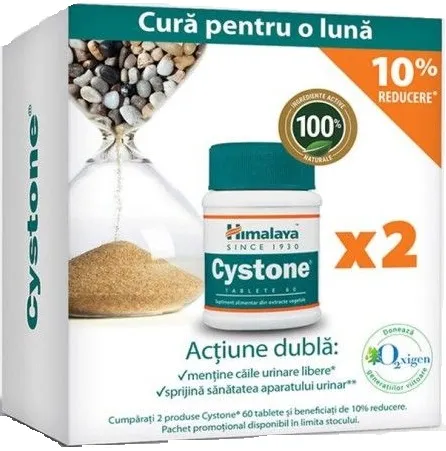 Pachet Cystone 60 + 60 tablete 10% reducere, Himalaya