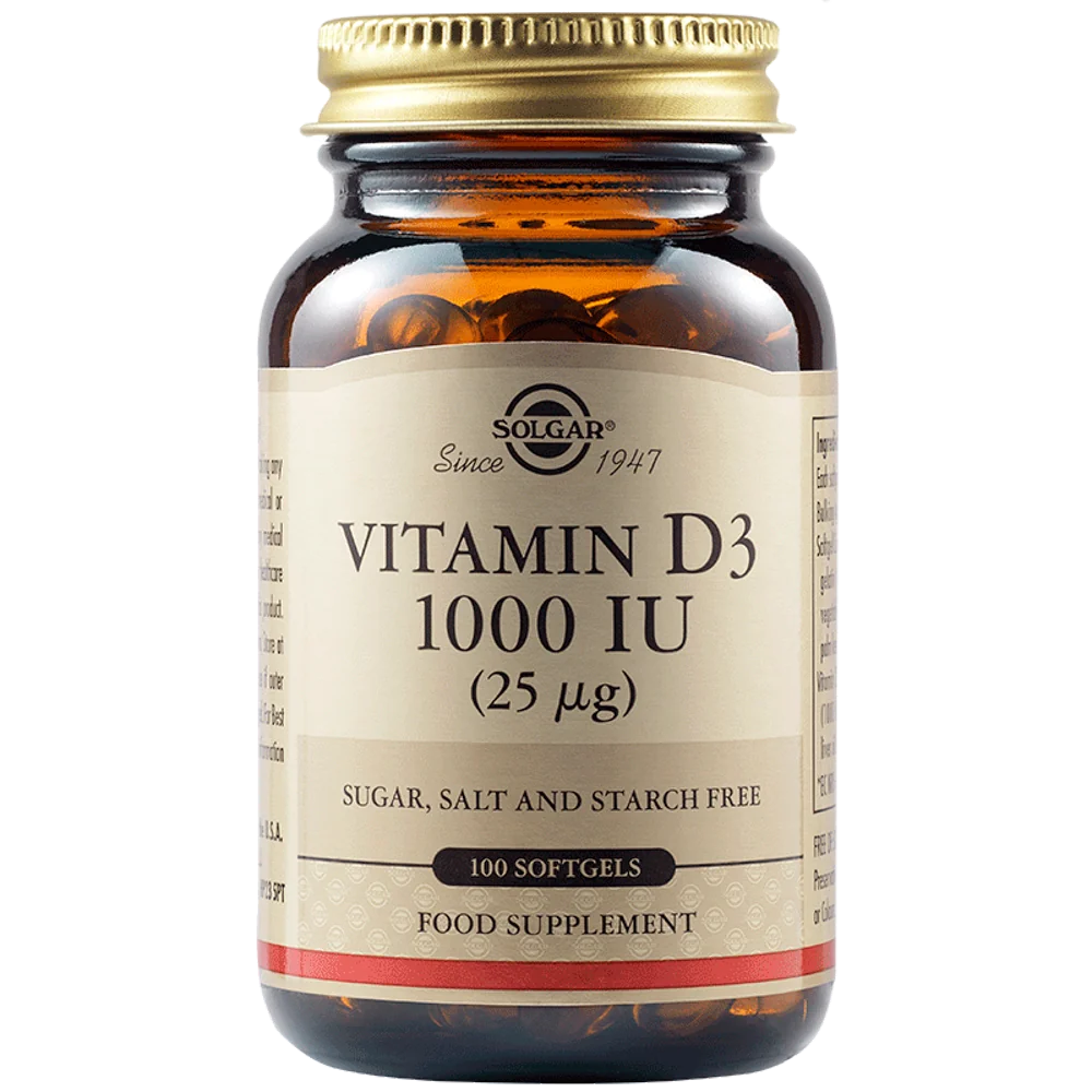 Vitamin D3 1000UI 25mcg, 100 capsule, Solgar