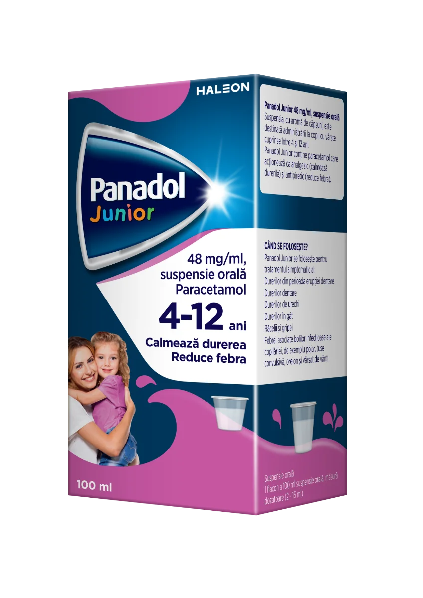 Panadol Junior 48 mg/ml suspensie orala, 100ml, Haleon