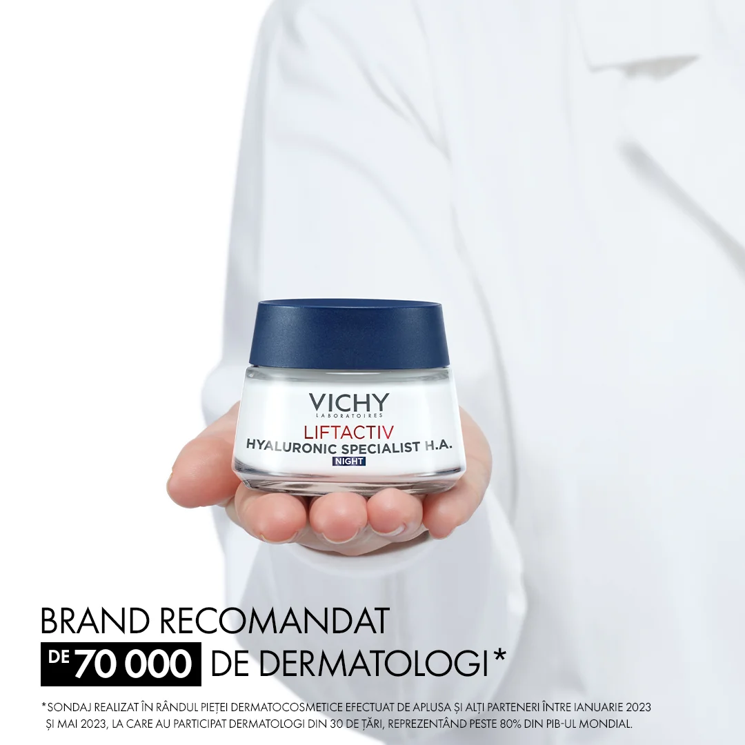 Crema de noapte antirid pentru toate tipurile de ten Liftactiv H.A., 50ml, Vichy