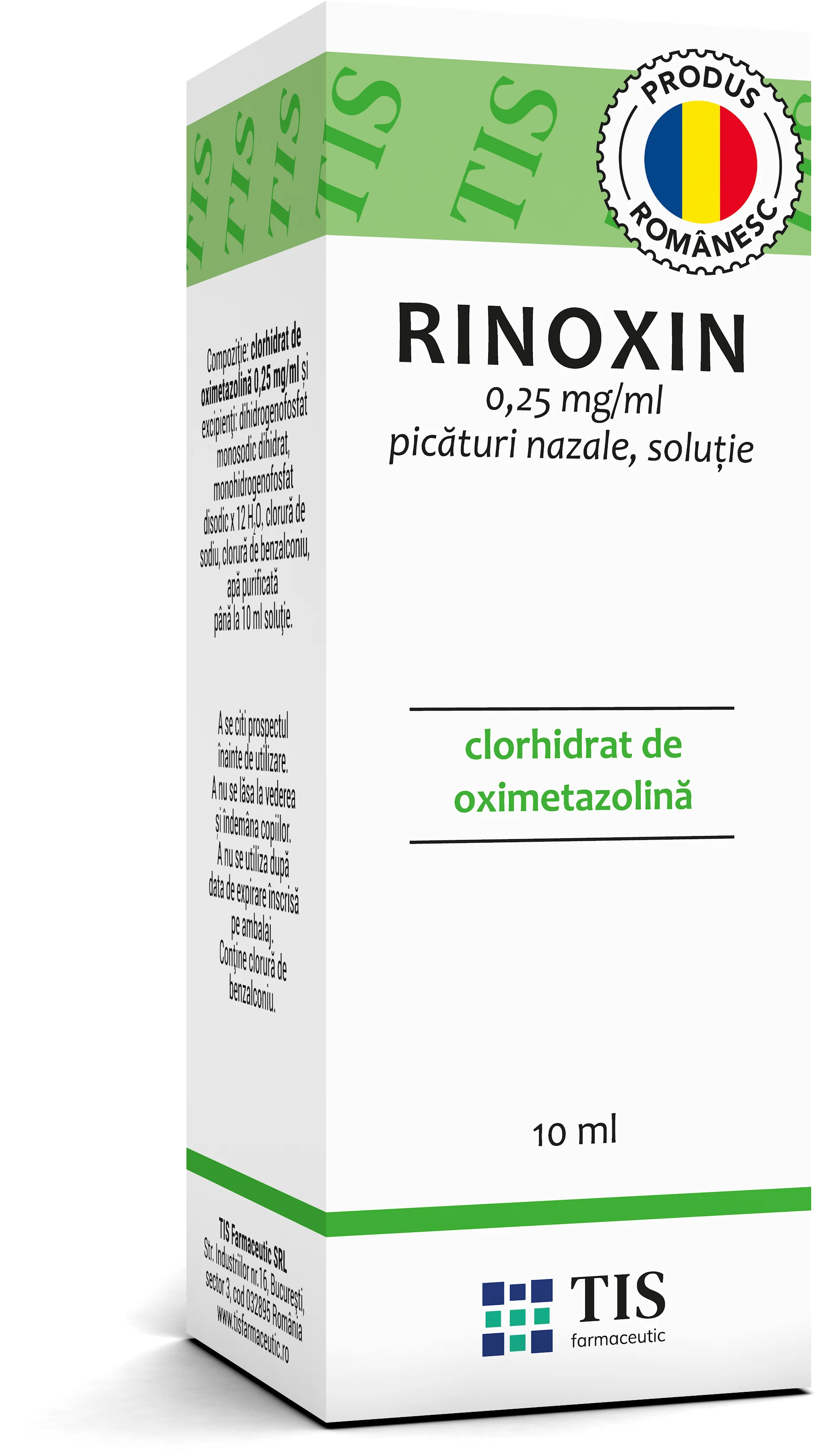 Rinoxin solutie nazala 0.25mg/ml, 10ml, Tis Farmaceutic