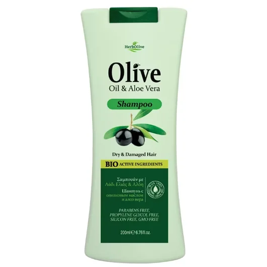 Sampon cu aloe vera pentru par uscat si deteriorat, 200ml, Herbolive