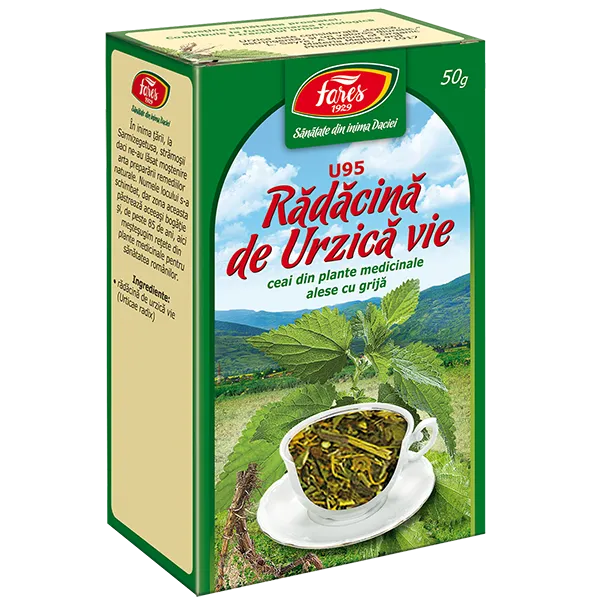 Ceai de urzica vie radacina U95, 50g, Fares 