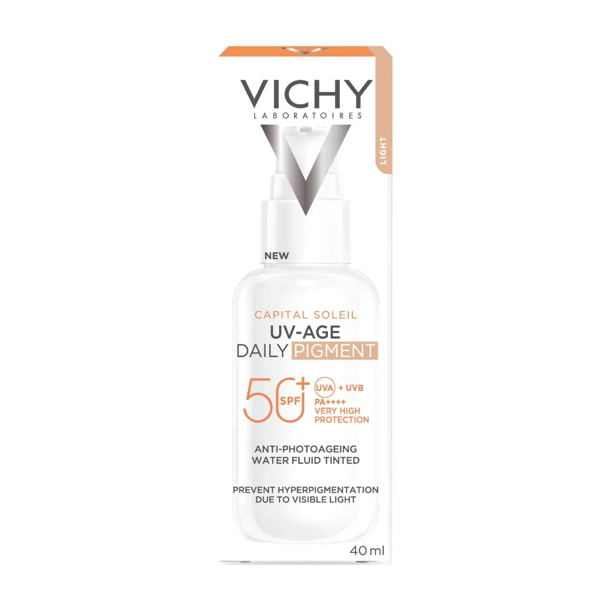Fluid colorat apos anti-fotoimbatranire cu SPF50+ Capital Soleil UV-AGE DAILY, 40ml, Vichy