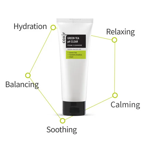 Gel de curatare clarifiant cu ceai verde si pH echilibrat, 150ml, Coxir