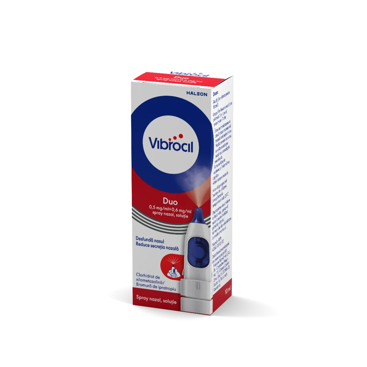 Vibrocil Duo spray nazal solutie 0.5 mg/ml + 0.6 mg/ml, 10ml, Haleon