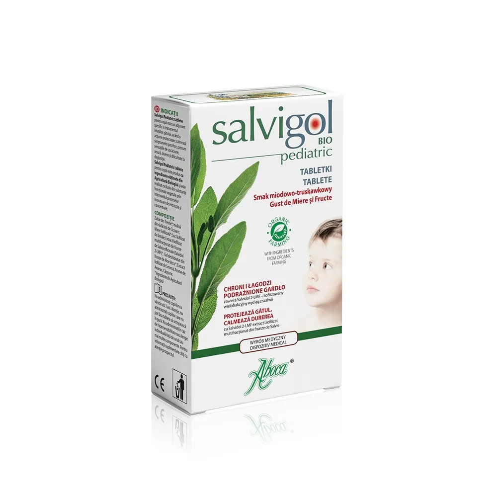 Salvigol Bio pentru copii, 30 tablete, Aboca