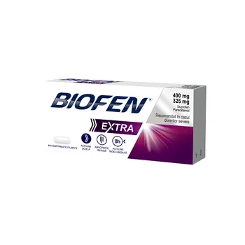 Biofen Extra 400mg/325mg, 10 comprimate filmate, Biofarm 