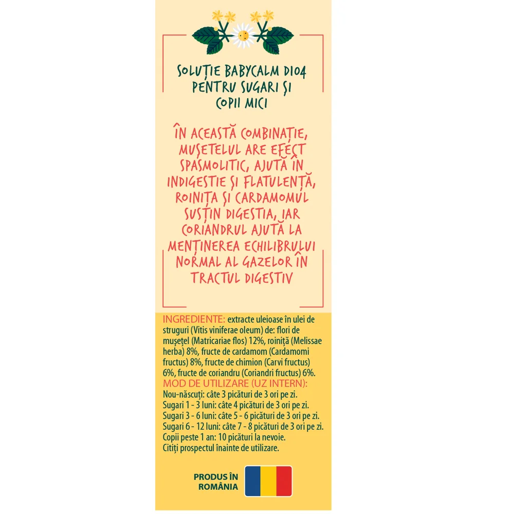 Solutie Babycalm Mami si Bebe D104, 30ml, Fares