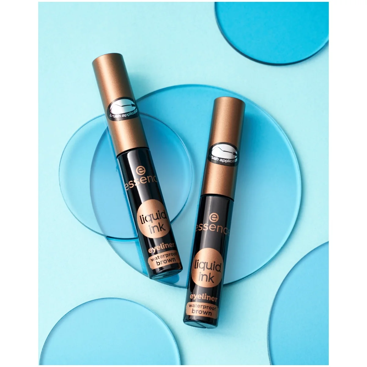 Tus de ochi rezistent la apa liquid ink eyeliner waterproof 02 - Ash Brown, 3ml, Essence