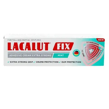 Crema adeziva pentru proteza dentara Fix Mint, 40g, Lacalut 