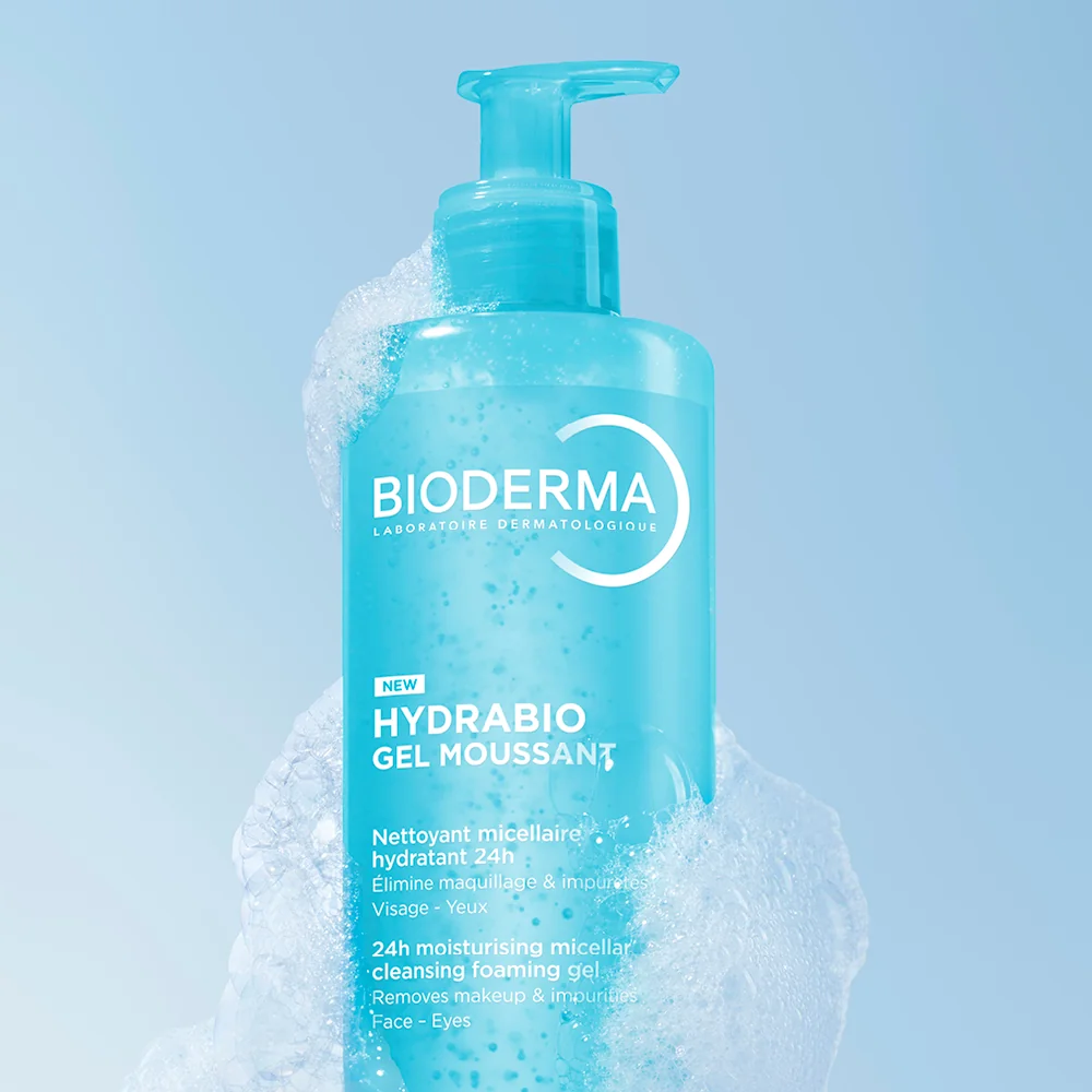 Gel spumant micelar de curatare intens hidratant Hydrabio, 400ml, Bioderma