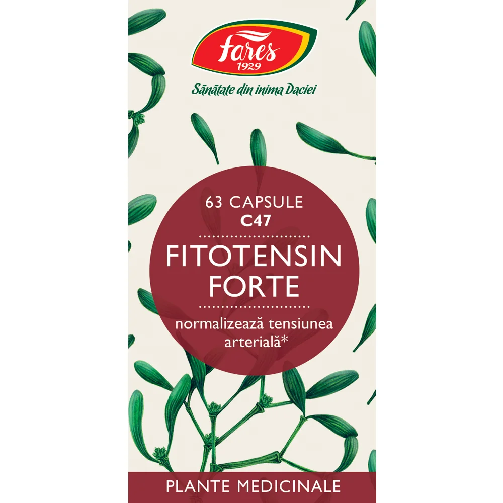 Fitotensin forte, 63 capsule, Fares