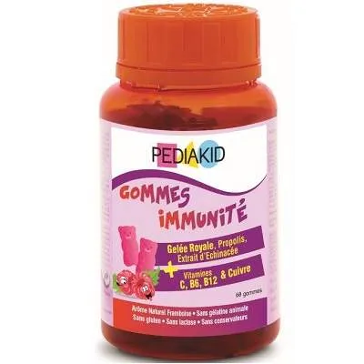 Vitamine Imunitate cu laptisor de matca si echinaceea, 60 bucati, Pediakid
